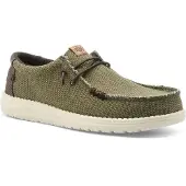 HeyDude Instapper Men Wally Braided Burnt Olive / Delicioso Brown-Schoenmaat 43