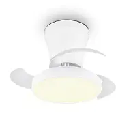 RL LIVE YOUR LIGHT REALITY MOSS - Ventilator - Wit - incl. 1x SMD 13 W - Afstandsbediening - Geintegreerde dimmer - Traploos instelbare lichtkleur - Geheugenfunctie - Zomer- en wintermodus - 6 snelheidsniveaus