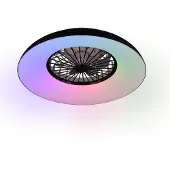 TRIO Design ventilator Svaerholt zwart Ø 60cm met RGB functie