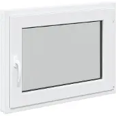 vidaXL Kelderraam RISOR 80 x 70 cm PVC en Glas Wit