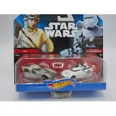 Hasbro Star wars 2 auto's rey samen met first order flametrooper
