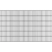 Alberts 664794 dubbelstaafmat hekwerk, kunststofgecoat, mat zwart, hoogte 120 cm