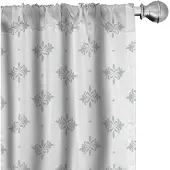 Abakuhaus Gordijnen – 2-delige set 75x225 cm – Microvezel – Pastelpaarsblauw-wit
