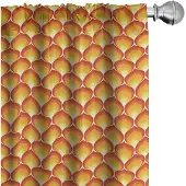 Abakuhaus Gordijnen – 2x75x245 cm – microvezel – vermiljoen mosterdgeel