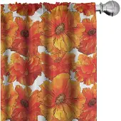 KOZMOS TEKSTİL VE GERİ DÖNÜŞÜM SANAYİ TİCARET LİMİTED ŞİRKETİ oranje gordijnen – 2x75x245 cm – microvezel, halfverduisterend