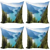 Abakuhaus Lake Forest Kussenhoes – 4×40 cm – Dubbelzijdig – Aqua Azure