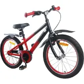 vidaXL Kinderfiets 18 Inch voor 5-7 jaar oud Rood Zwart