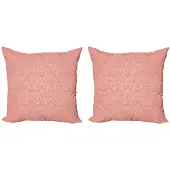 Abakuhaus Perzik Kussensloop Set – 2x 45x45 cm – Ombre Kant – Mikrofaser