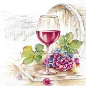 IHR - Lunch servetten - Vin Rouge