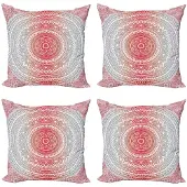Abakuhaus – Dekokussenhoes 40×40 cm – 4-pack, Ombre Mandala Boho