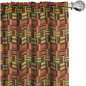 Abakuhaus Voorhangen – Kente Geometrisch – 2x75x225 cm – Mikrofaser