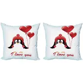 Abakuhaus Valentijns Kussenhoes – 2x40x40 cm – Dubbelzijdig bedrukt – Rood