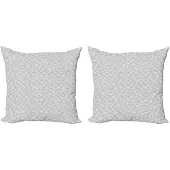 Abakuhaus – Kerst Kussenhoes Set 2x40x40 cm – Dubbelsidig Digitaldruk – Grijs/Wit