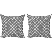 Abakuhaus Grijze Kussenhoezen – Set 2x50x50 cm – Dubbelzijdig bedrukt – Mikrofaser