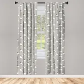 Abakuhaus Schaapmotief – Voorhangen 2x75x225 cm – Lichtgrijs – Halfverduisterend