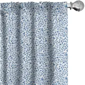 Abakuhaus Gordijnen – 2x75x245 cm – Microfaser – Zeeblauw/Wit