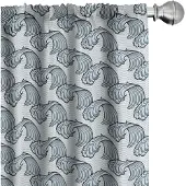 Abakuhaus Wellen Gordijnen – 2x75x175 cm – microvezel – babyblauw