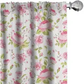 Abakuhaus – Gordijnen – 2x75x225 – microvezel, pastelroze
