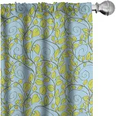 Abakuhaus Bladeren Gordijnen – 2x75x225 cm – Microvezel – Halfdonker