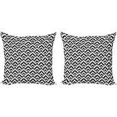 Abakuhaus Zwart-Wit Kussenhoes Set – 2x40x40 cm – Dubbelzijdig