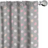 Abakuhaus Voorhangen – Pastelroze stippen – 2x75x175 cm