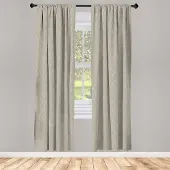 Abakuhaus Italiaanse raamgordijnen – Bloemen Retro Antiek – 2x75x225 cm – tan