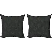 Abakuhaus Kussenhoes Set 45x45 cm – Tweezijdig bedrukt – Microvezel Antraciet
