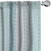 Abakuhaus Geometrische Gordijnen – 2x75×245 cm – Microvezel, Halfschaduw, Lichtblauw
