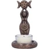 Nemesis Now - Triple Goddess Theelichthouder - Bronskleurig