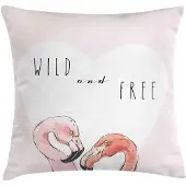 Abakuhaus Kussenhoes Wild en vrij – 40x40 cm – Dubbelzijdig bedrukt – lichtroze koraal