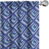 Abakuhaus – Gordijnen geometrisch blauw, lichtblauw en aqua 2x75x175 cm