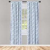 Abakuhaus Raamgordijnen – 2-delig Paneelenset 75x245 cm – violetblauw babyblauw, microvezel, halfdonker