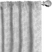 Abakuhaus Gordijnen – 2x75x245 cm – Wit – microvezel – halfverduisterend – Kant