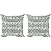 Abakuhaus Kussenhoes Set – 2x40x40 cm – Dubbelzijdig druk – Seafoam