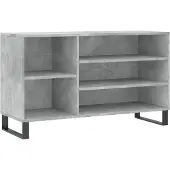 vidaXL Schoenenkast 102x36x60 cm bewerkt hout betongrijs