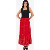 Big Dart Geprinte Maxi Rok met Bloemenmotief