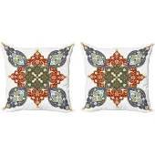 Abakuhaus Kussenhoezen – Set van 2x45x45 cm – dubbelzijdig bedrukt – kadetblauw