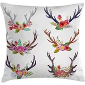 Abakuhaus Gewei-kussenhoes – Bloemen en dieren – 40x40 cm – wasbaar