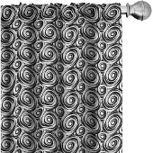 Abakuhaus – Moderne gordijnen 2-delige set 75x175 cm – zwart-wit, microvezel