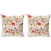 Abakuhaus Kussenhoes – 40x40 cm – Dubbelzijdig bedrukt – Bloemen