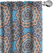 Abakuhaus – Geometrische gordijnen 2x75x225 cm – microvezel, veelkleurig