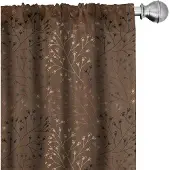 Abakuhaus kaneel gordijnen – 2x75x225 cm – microvezel – lichtrood houtkleur