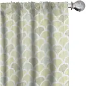 Abakuhaus Vischubben gordijnen – 2x75x175 cm – Microvezel – Olijfgroen
