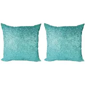Abakuhaus Turkoois Kussenhoezen – 2x60x60 cm – Dubbelzijdig – Rits