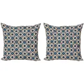 Abakuhaus Bloemen Kussenhoes – 2x40x40 cm – Dubbelzijdig Digitaal