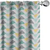 Abakuhaus geometrische gordijnen – Chevron Retro – 75×245 – microvezel zeeschuim