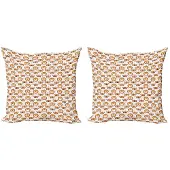 Abakuhaus Safari Kussenhoes – 2x40x40 cm – Dubbelzijdig – Multicolor