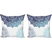 Abakuhaus Flora Kussenhoes Set – 2x50x50 cm – Dubbelzijdig bedrukt – Mikrofaser