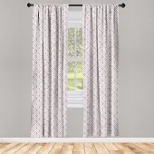 Abakuhaus Geruite raamgordijnen – 2-panelen 75x225 cm – Microvezel, mauve roze & bosgroen