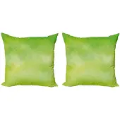 Abakuhaus Limegroen Kussenhoezen – 2x60x60 cm – Dubbelzijdig bedrukt – Rits